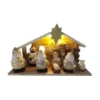 CRECHE DE NOEL 7 SANTONS L.28CM