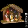 CRECHE DE NOEL 7 SANTONS 5 LEDS H.13.5CM
