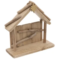 CRECHE DE NOEL SCULPTEE 3 SANTONS 20X19CM
