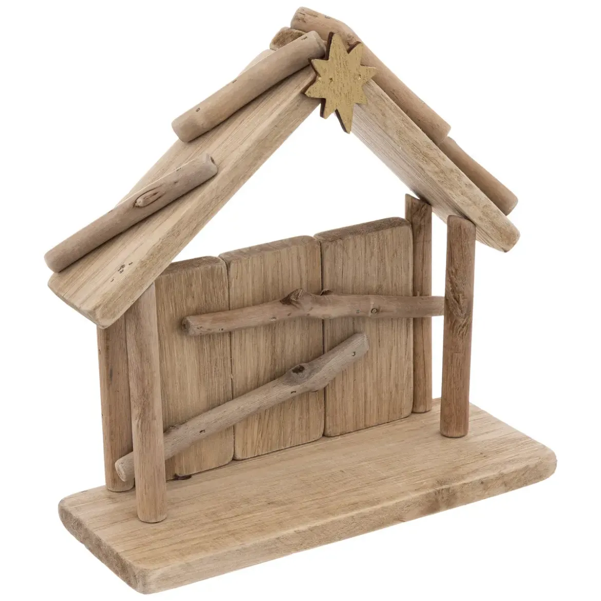 CRECHE DE NOEL SCULPTEE 3 SANTONS 20X19CM
