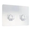 CROCHET ADHESIF DOUBLE RECTANGULAIRE SILVER