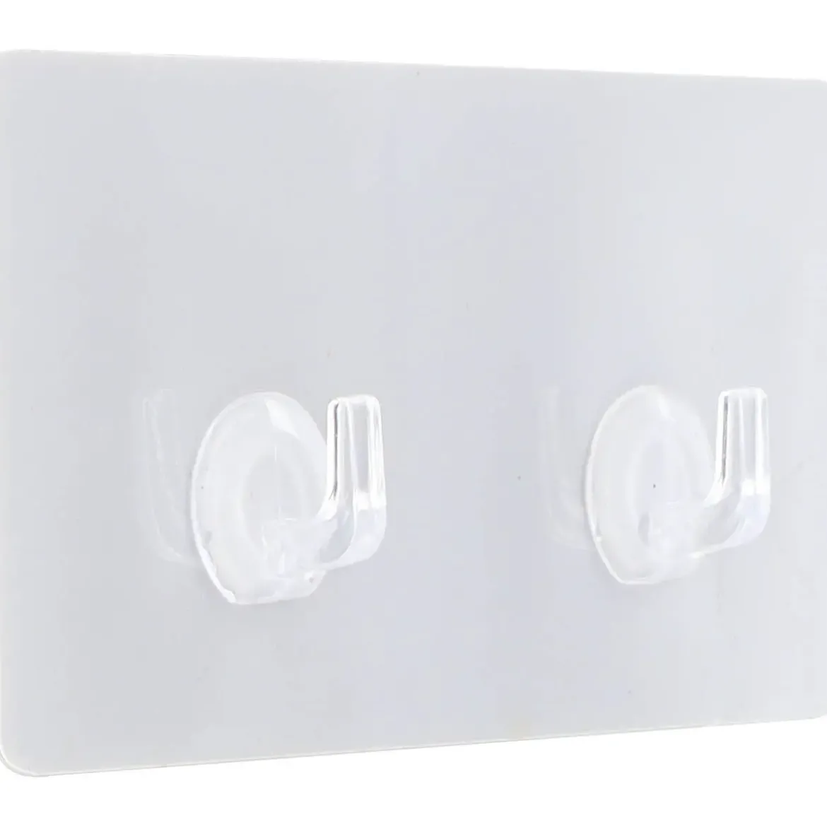 CROCHET ADHESIF DOUBLE RECTANGULAIRE BLANC