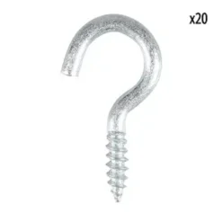 CROCHET A VIS ACIER ZINGUE 2.5X25MM 20PCS