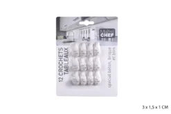 12 CROCHETS TABLEAUX BLANC