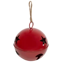DECO EXTERIEUR GRELOT METAL ROUGE D.40CM