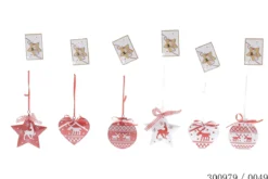 DECO METAL 7CM ROUGE BLANC