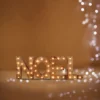 DECO NOEL BOIS 41LED A PILES D.44X3.5X15CM