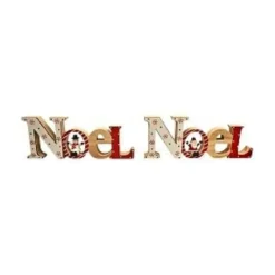 DECORATION A POSER NOEL ROUGE BOIS L.24CM