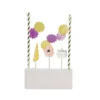 DECORATION GATEAU ANNIVERSAIRE AVEC 3 FIGURINES BOHO CHAT
