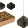 DECORATION ORIGAMI ALLONGE ROND GRIS 8CM
