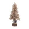 DECORATION SAPIN DE NOEL MARRON 13.5X6X28CM