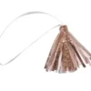 DECOR POMPON EFFET METAL X4 PIECES ROUGE