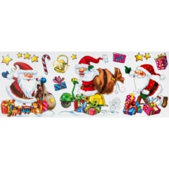 DECO VITRE BANDEROLE PAILLETTE NOEL 60CM