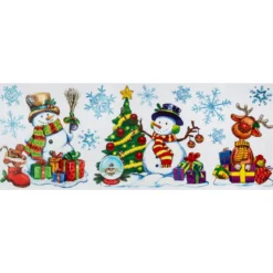 DECO VITRE BANDEROLE PAILLETTE NOEL 60CM