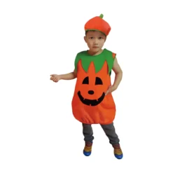 DEGUISEMENT CITROUILLE AVEC CHAPEAU 4 A 6 ANS
