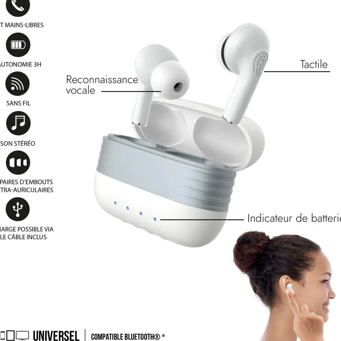 ECOUTEURS EARBOX SANS FIL