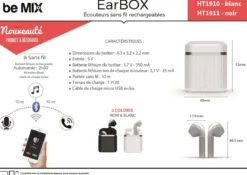 ECOUTEURS EARBOX SANS FIL BLANC