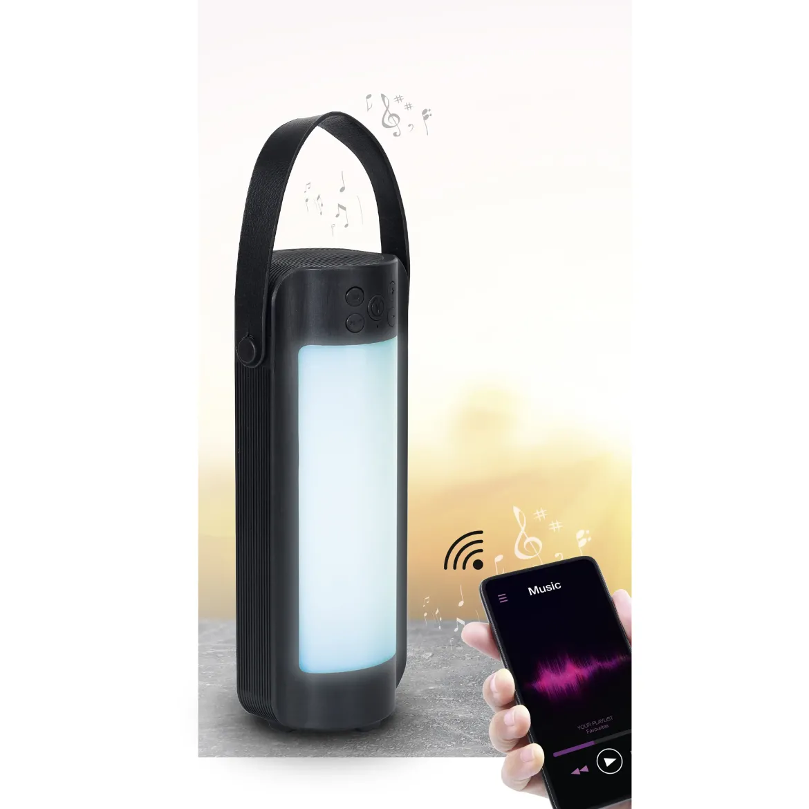 ENCEINTE PORTABLE LED SANS FIL 27.5CM
