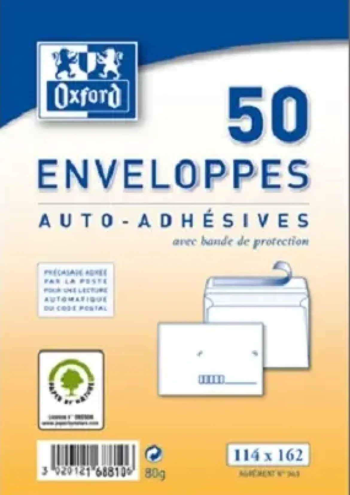 50 ENVELOPPES 114X162 PRECASEE