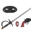 EPEE 48CM AVEC MASQUE PISTOLET ET BADGE