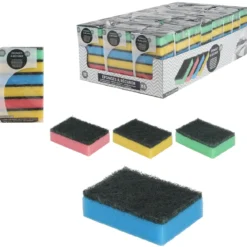 EPONGE MOUSSE A RECURER MULTICOLORE X6 PIECES