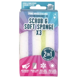 EPONGE SCRUB MULTIFONCTION MOUSSE X3
