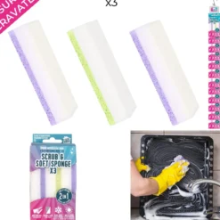 EPONGE SCRUB MULTIFONCTION MOUSSE X3