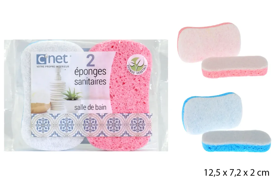 2 EPONGES SANITAIRE
