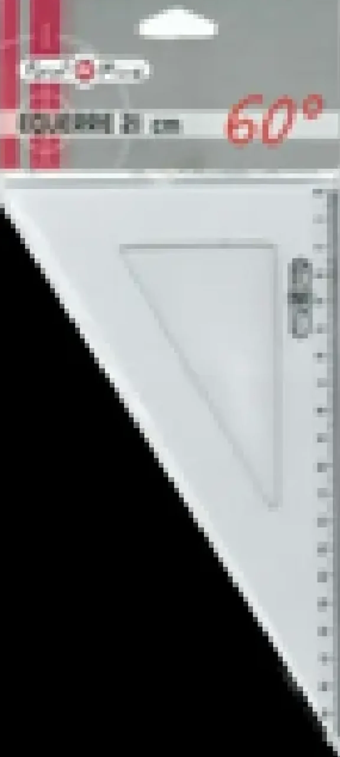 EQUERRE CRISTAL 60° 21CM