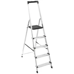 ESCABEAU PLIANT 5 MARCHES ALUMINIUM