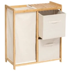 ETAGERE TIDY BOX 1 PANIER A LINGE ET 2 PANIERS DE RANGEMENT
