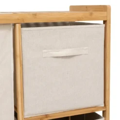 ETAGERE TIDY BOX 1 PANIER A LINGE ET 2 PANIERS DE RANGEMENT