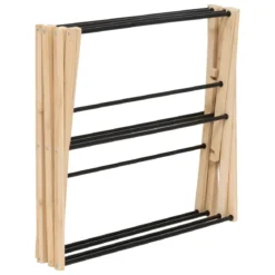 ETENDOIR A LINGE ACCORDEON BLACK BAMBOU 7M