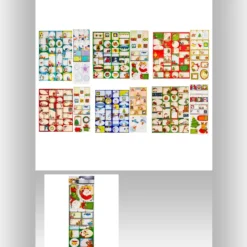 ETIQUETTES PAQUET CADEAU X42 PIECES