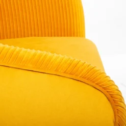 FAUTEUIL VELOURS SOLARO OCRE