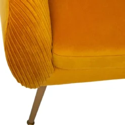 FAUTEUIL VELOURS SOLARO OCRE