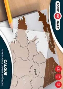 12 FEUILLES CALQUES A4 70GR