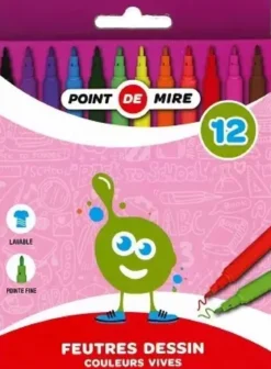 12 FEUTRES DESSIN LAVABLES POINTES FINES