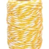 FICELLE COTON BICOLORE JAUNE ET BLANC 25MX1.5MM