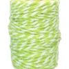 FICELLE COTON BICOLORE VERT CLAIR ET BLANC 25MX1.5MM