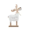 FIGURINE RENNE BLANC IMITATION FOURRURE 15.5X25CM