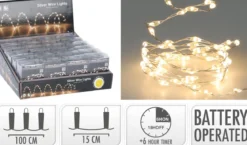 FIL ARGENT 132 LED BLANC PILES