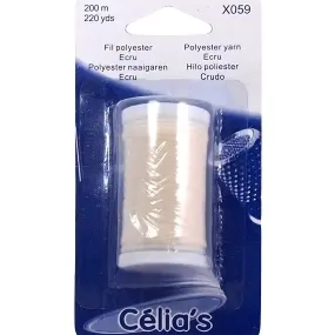 FIL POLYESTER 200M ECRU