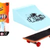FINGER SKATE 9.5CM ET RAMPE TRUCK METAL