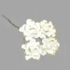 FLEUR PAPIER BLANCHE CONTOUR PAILLETE X12 PIECES OR