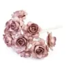 FLEUR PAPIER PAILLETEE X12 PIECES ROSE GOLD