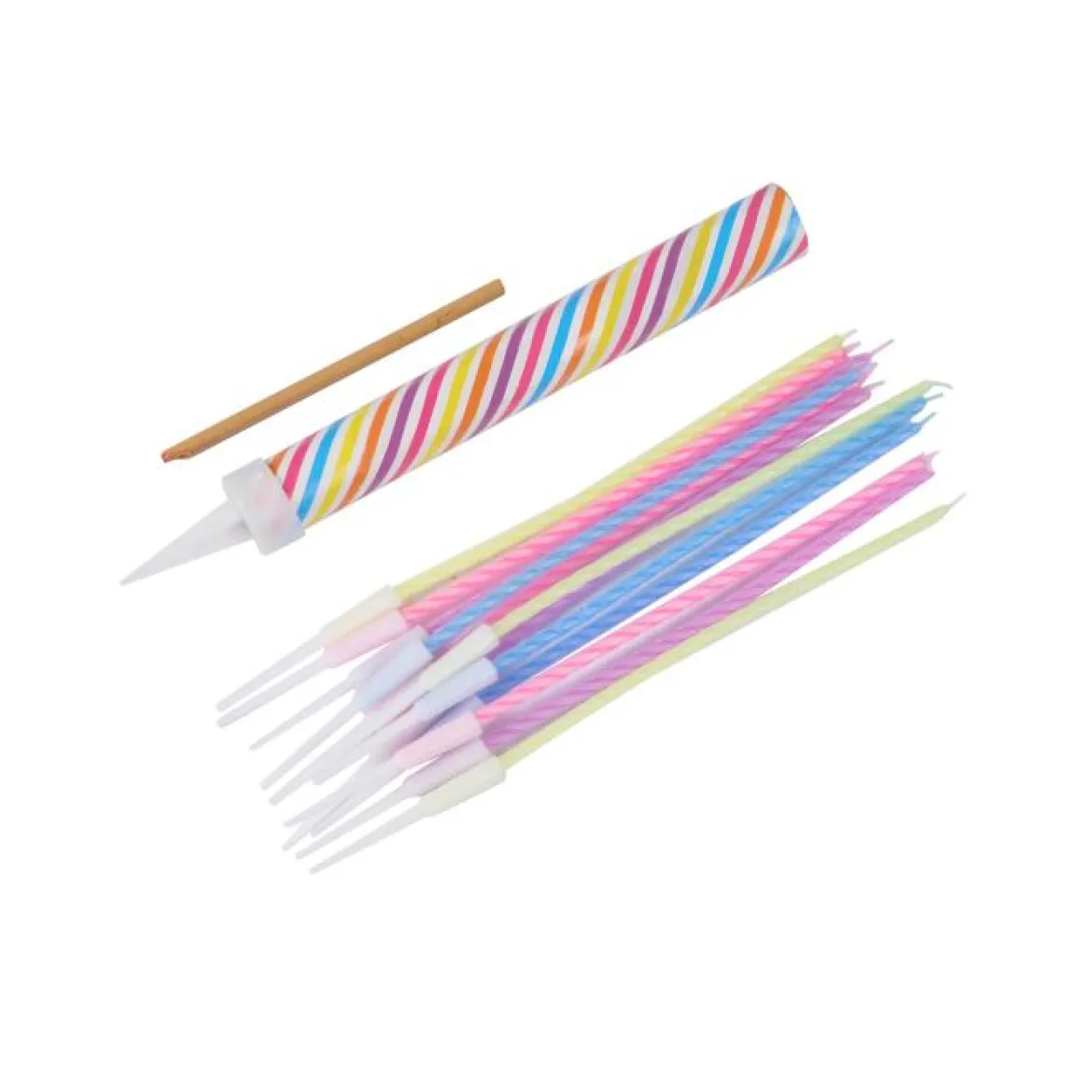 FONTAINE LUMINEUSE ET 12 BOUGIES MULTICOLORES H.12CM