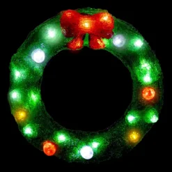 FORME ACRYLIQUE EXTERIEUR COURONNE 25LEDS H.29CM