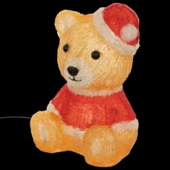 FORME ACRYLIQUE EXTERIEUR OURSON 28LEDS FIXE H.24CM
