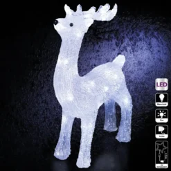 FORME ACRYLIQUE EXTERIEUR RENNE DEBOUT 40LED H.45CM